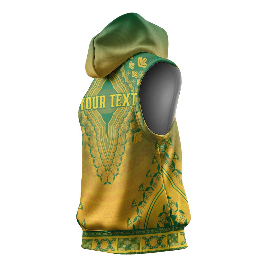 Personalized South Africa African Dashiki Sleeveless Hoodie - Wonder Print Shop