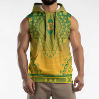 Personalized South Africa African Dashiki Sleeveless Hoodie - Wonder Print Shop