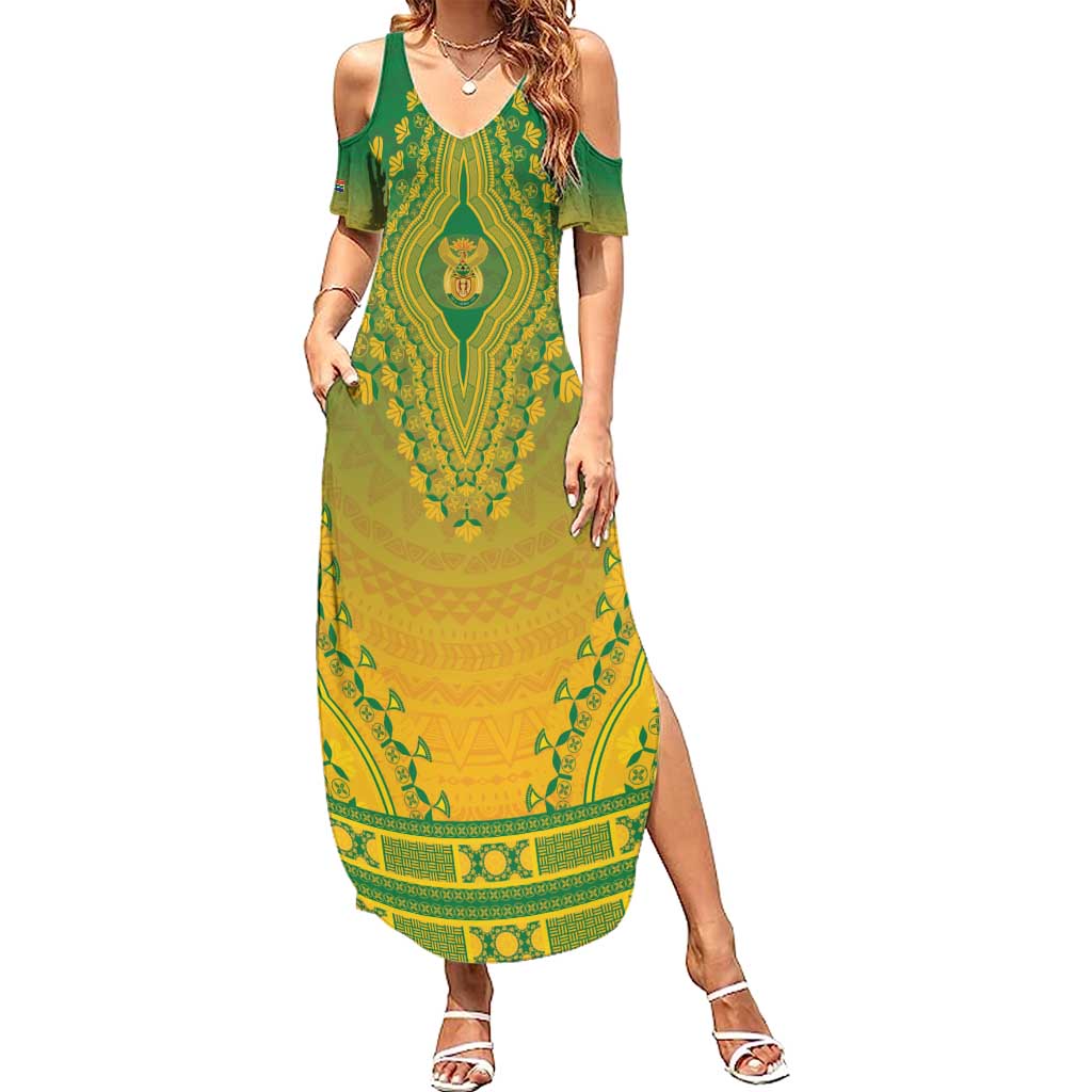 Personalized South Africa African Dashiki Summer Maxi Dress - Wonder Print Shop