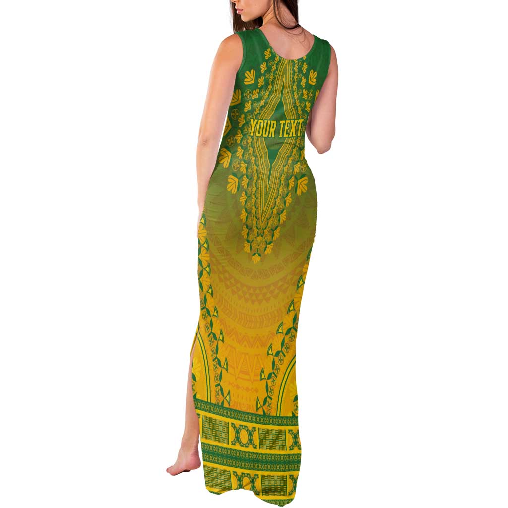 Personalized South Africa African Dashiki Tank Maxi Dress - Wonder Print Shop