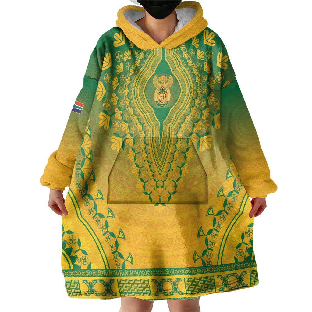 Personalized South Africa African Dashiki Wearable Blanket Hoodie - Wonder Print Shop
