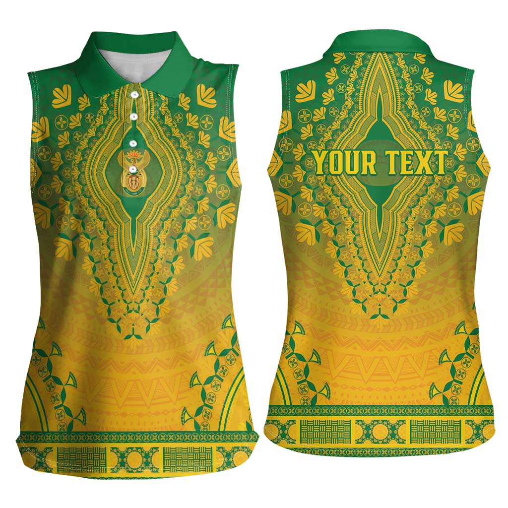 Personalized South Africa African Dashiki Women Sleeveless Polo Shirt - Wonder Print Shop