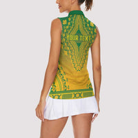 Personalized South Africa African Dashiki Women Sleeveless Polo Shirt - Wonder Print Shop