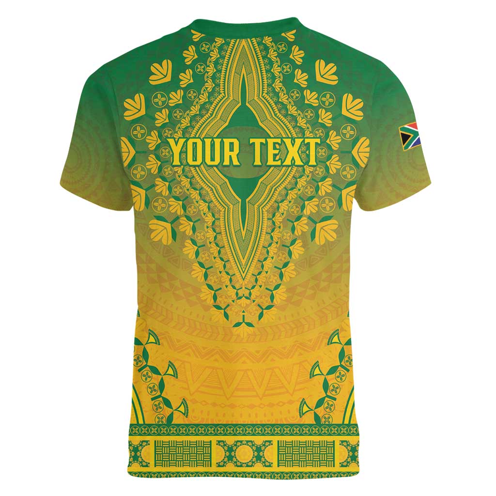 Personalized South Africa African Dashiki Women V-Neck T-Shirt - Wonder Print Shop