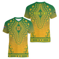 Personalized South Africa African Dashiki Women V-Neck T-Shirt - Wonder Print Shop