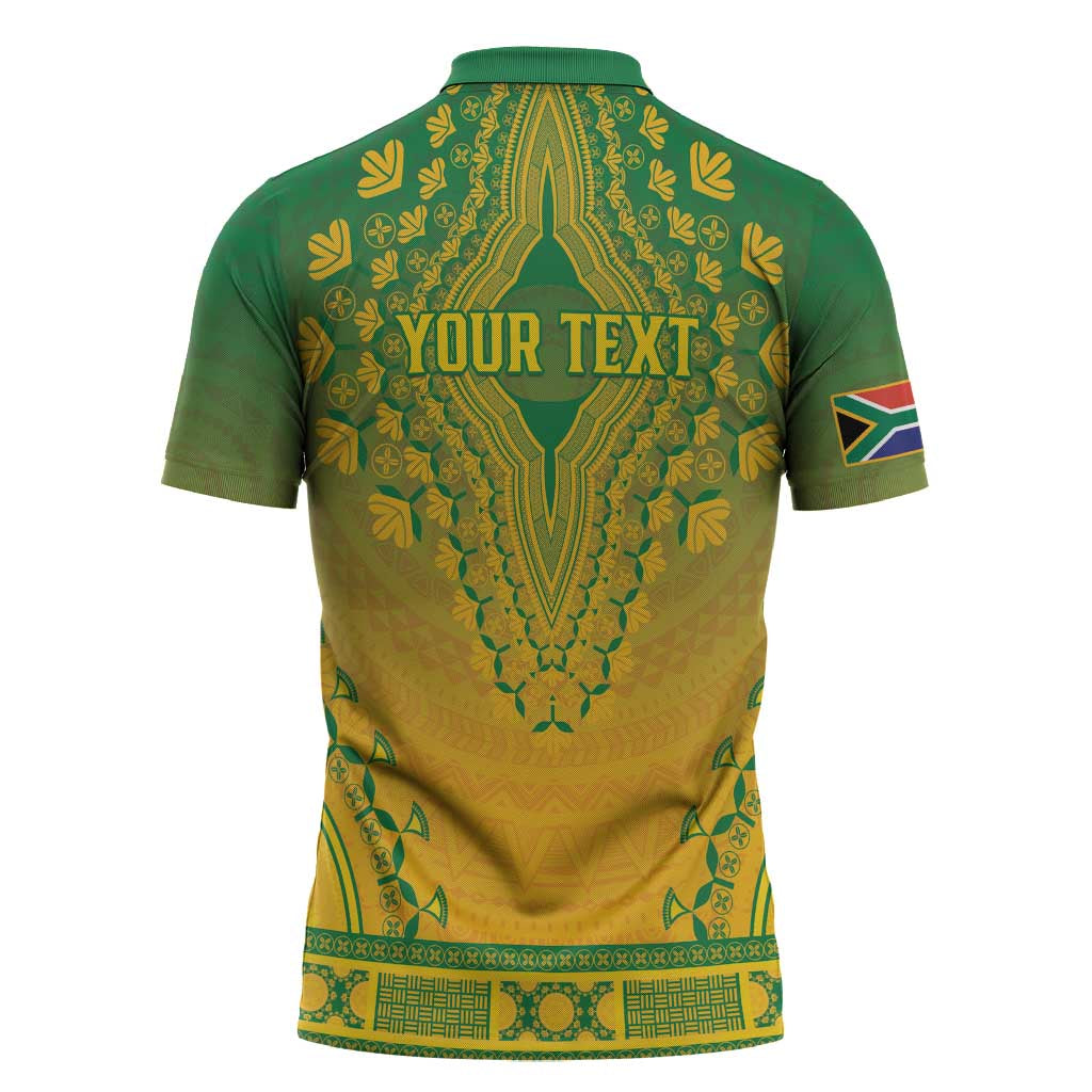 Personalized South Africa African Dashiki Zipper Polo Shirt - Wonder Print Shop