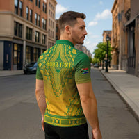 Personalized South Africa African Dashiki Zipper Polo Shirt - Wonder Print Shop