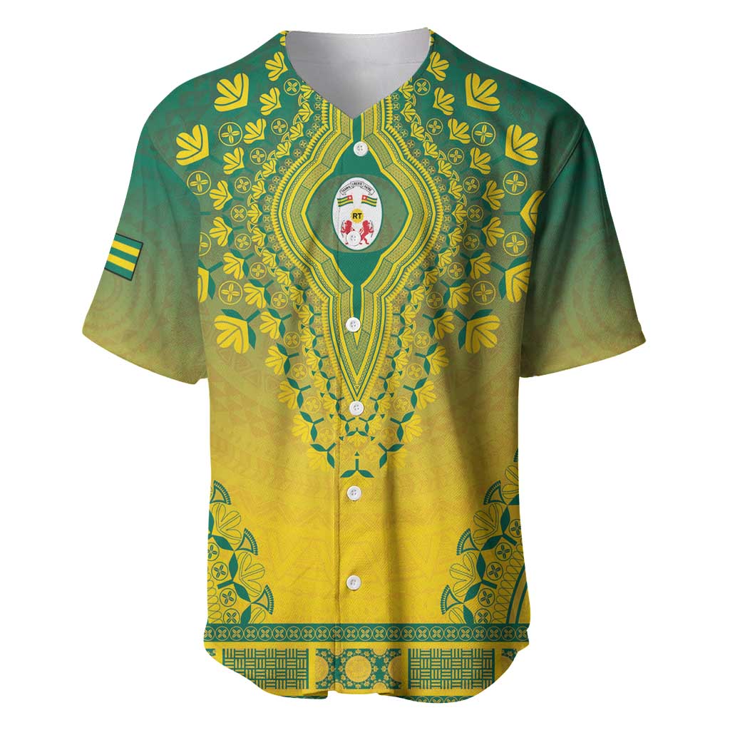 Personalized Togo African Dashiki Baseball Jersey - Wonder Print Shop