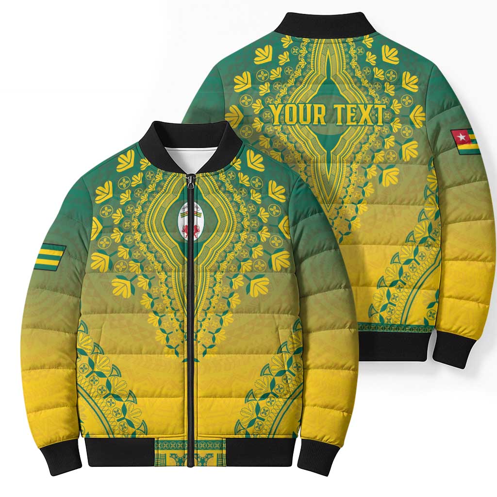 Personalized Togo African Dashiki Bomber Puffer Jacket - Wonder Print Shop