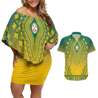 Personalized Togo African Dashiki Couples Matching Off Shoulder Short Dress and Hawaiian Shirt - Wonder Print Shop