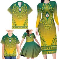 Personalized Togo African Dashiki Family Matching Long Sleeve Bodycon Dress and Hawaiian Shirt - Wonder Print Shop
