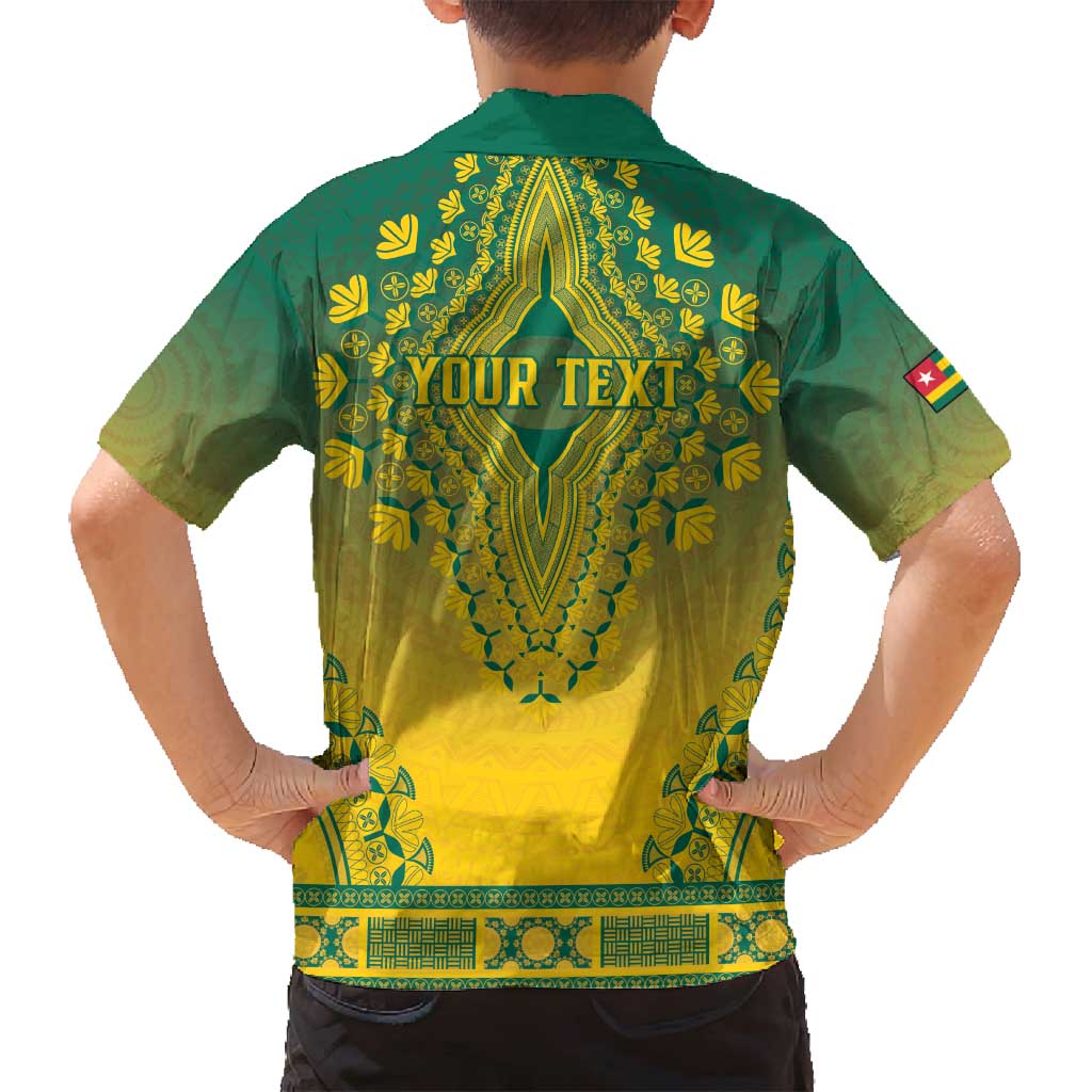Personalized Togo African Dashiki Family Matching Off Shoulder Short Dress and Hawaiian Shirt - Wonder Print Shop