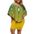 Personalized Togo African Dashiki Family Matching Off Shoulder Short Dress and Hawaiian Shirt - Wonder Print Shop