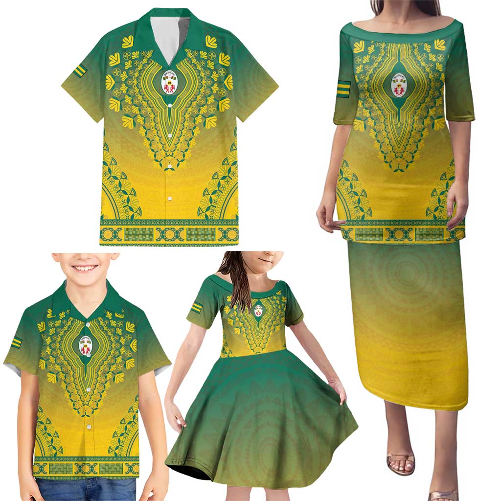 Personalized Togo African Dashiki Family Matching Puletasi and Hawaiian Shirt - Wonder Print Shop