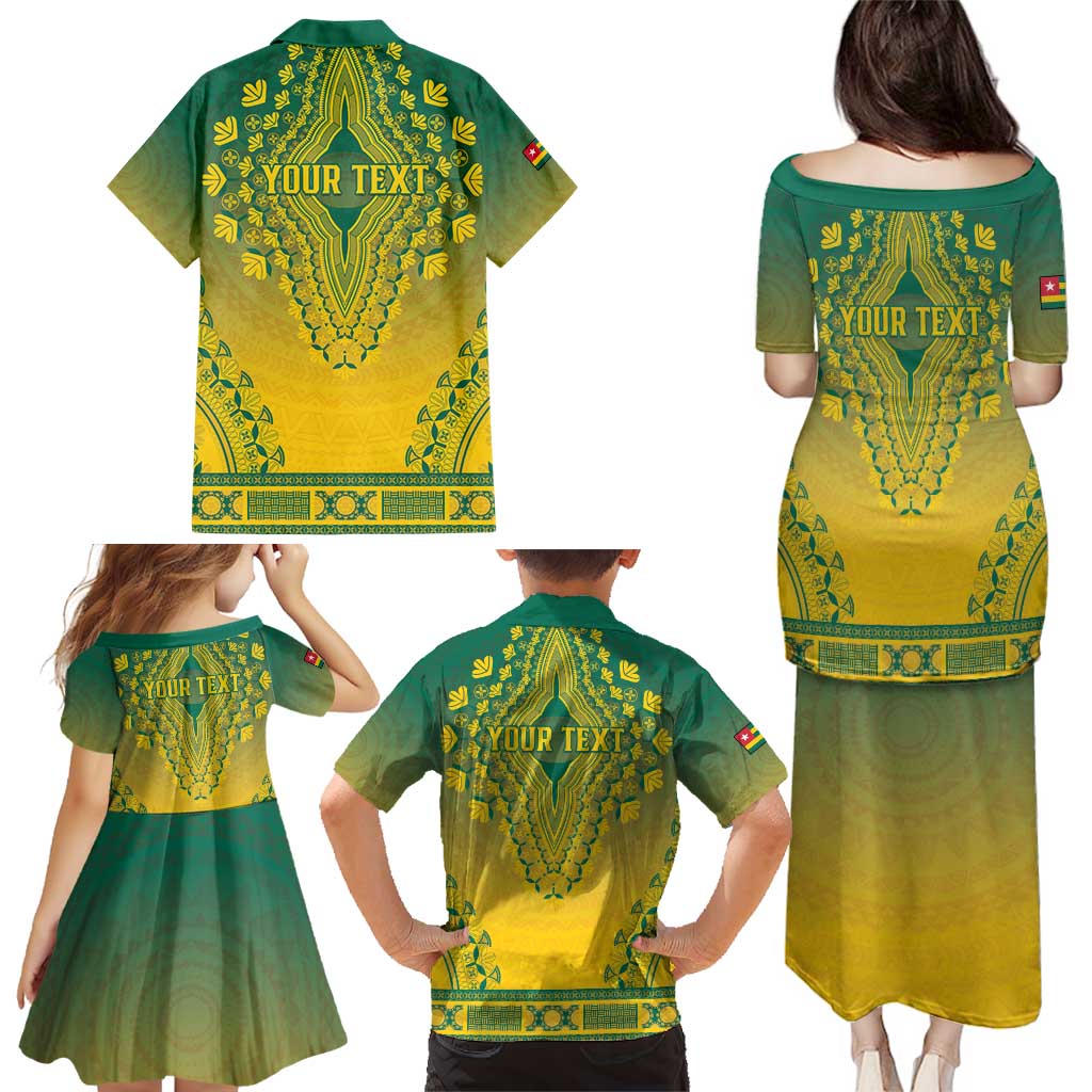 Personalized Togo African Dashiki Family Matching Puletasi and Hawaiian Shirt - Wonder Print Shop