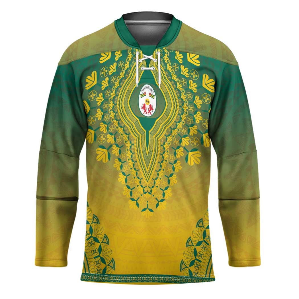 Personalized Togo African Dashiki Hockey Jersey - Wonder Print Shop