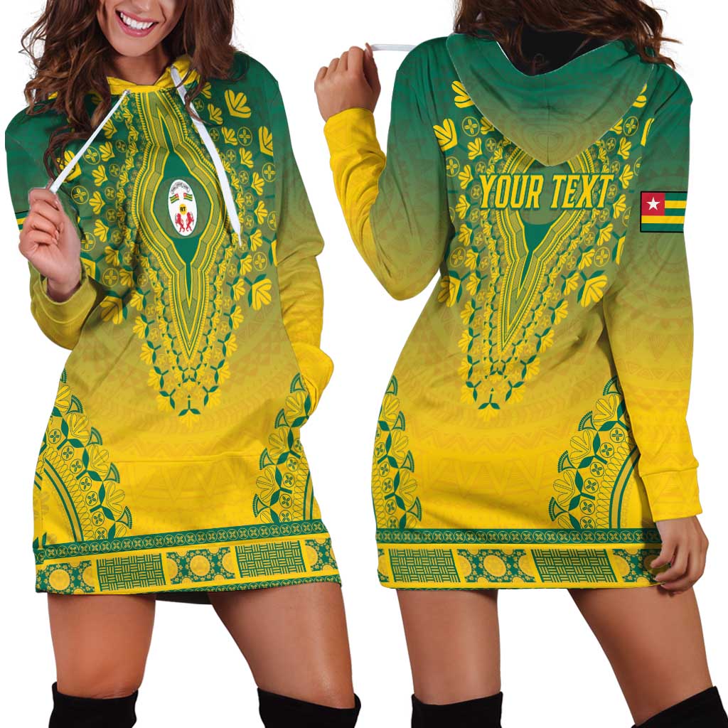 Personalized Togo African Dashiki Hoodie Dress - Wonder Print Shop