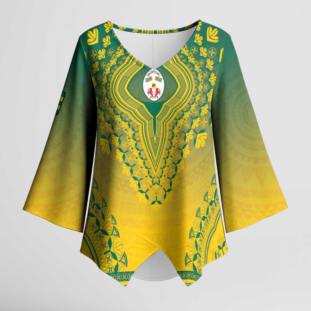 Personalized Togo African Dashiki Kimono Sleeve Blouse - Wonder Print Shop