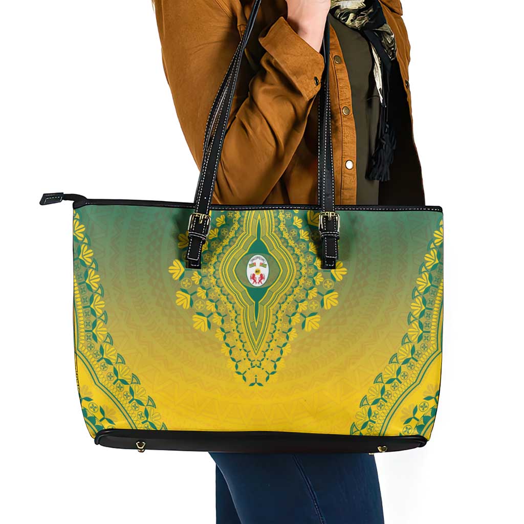 Togo African Dashiki Leather Tote Bag - Wonder Print Shop