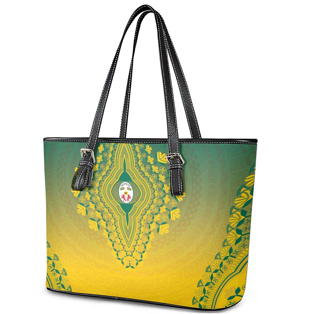 Togo African Dashiki Leather Tote Bag - Wonder Print Shop