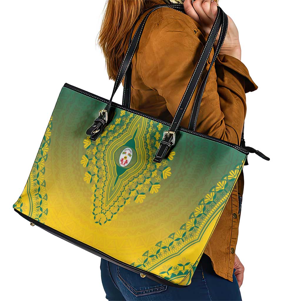 Togo African Dashiki Leather Tote Bag - Wonder Print Shop