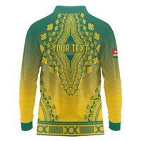 Personalized Togo African Dashiki Long Sleeve Polo Shirt - Wonder Print Shop