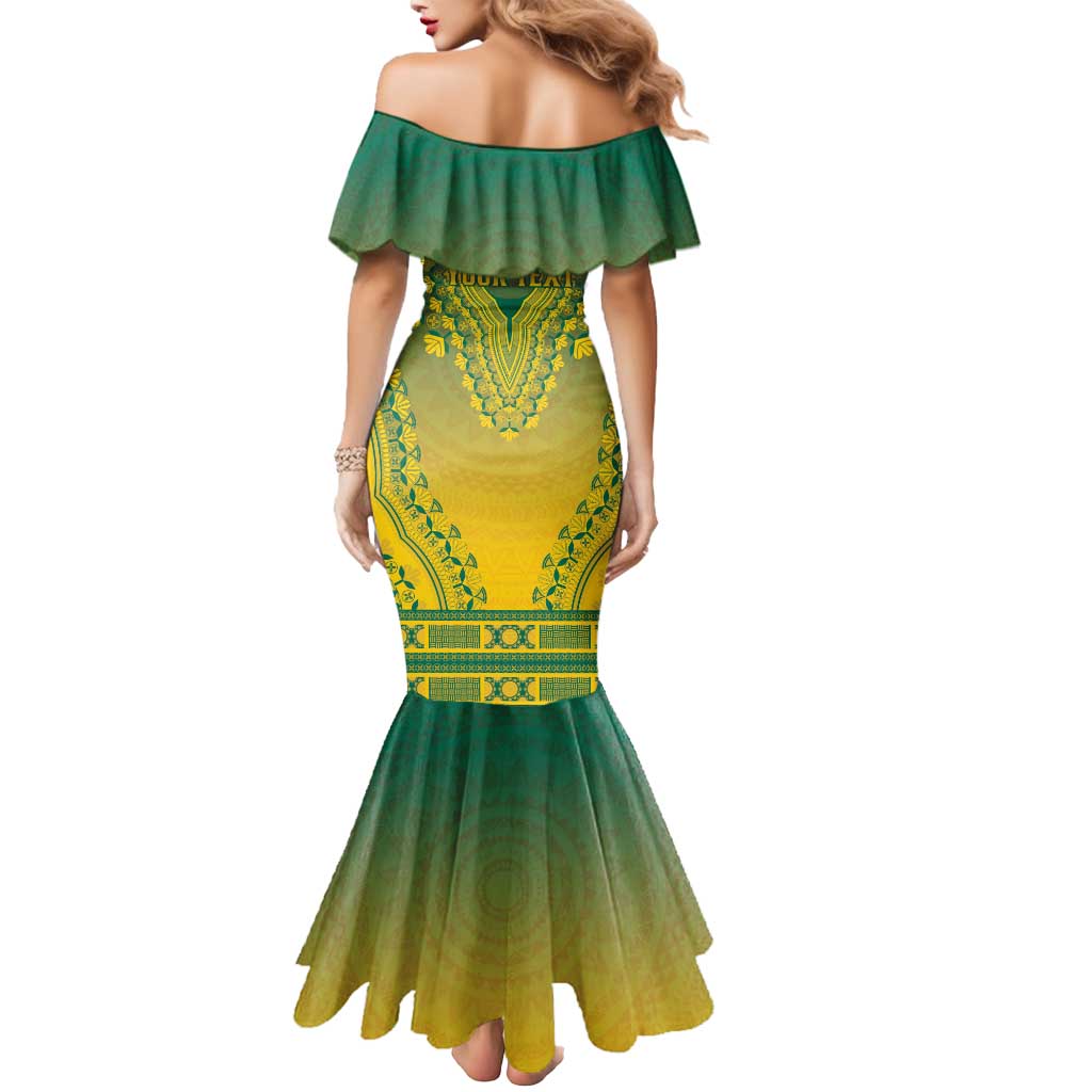 Personalized Togo African Dashiki Mermaid Dress - Wonder Print Shop