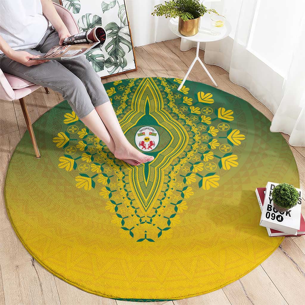 Togo African Dashiki Round Carpet - Wonder Print Shop
