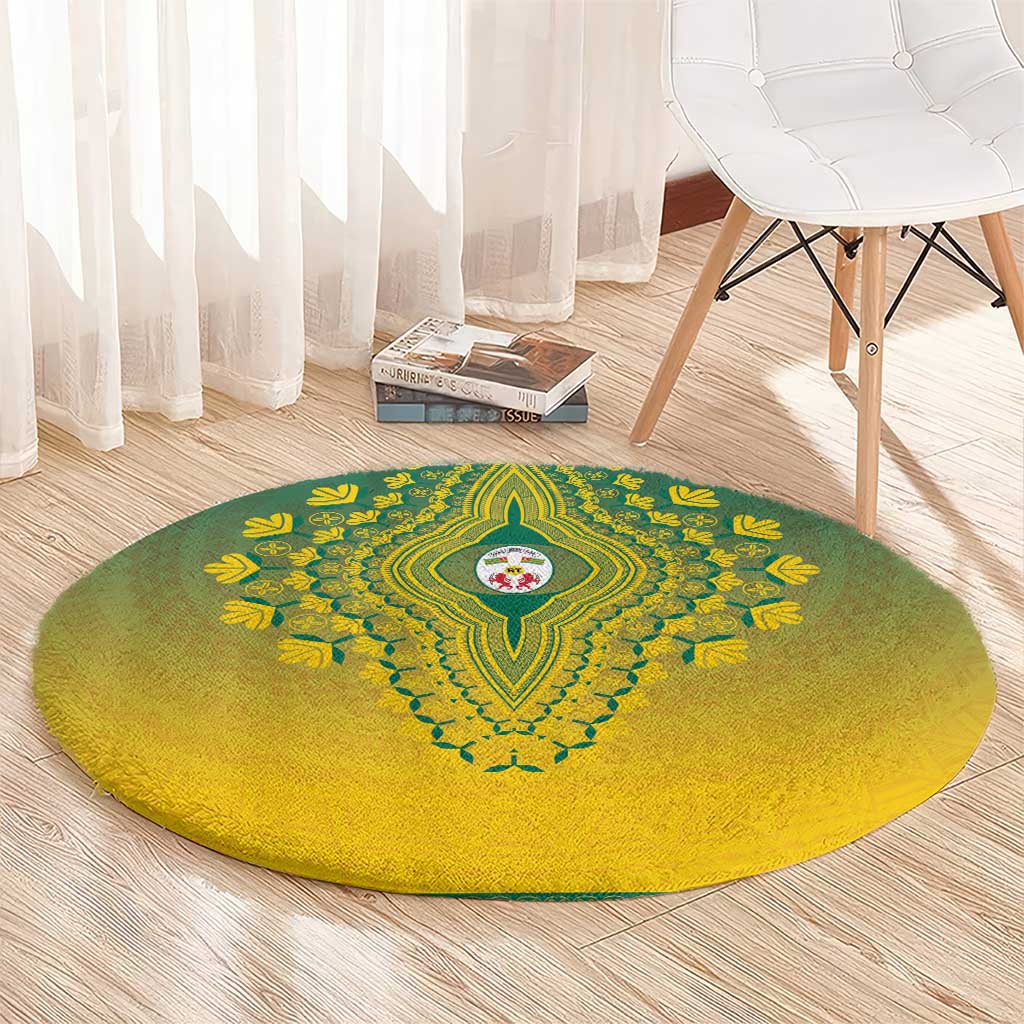 Togo African Dashiki Round Carpet - Wonder Print Shop