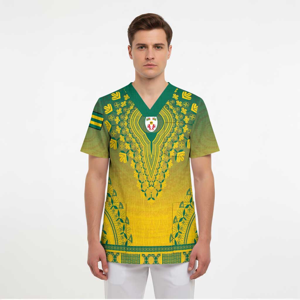 Personalized Togo African Dashiki Scrub Top - Wonder Print Shop