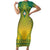 Personalized Togo African Dashiki Short Sleeve Bodycon Dress - Wonder Print Shop