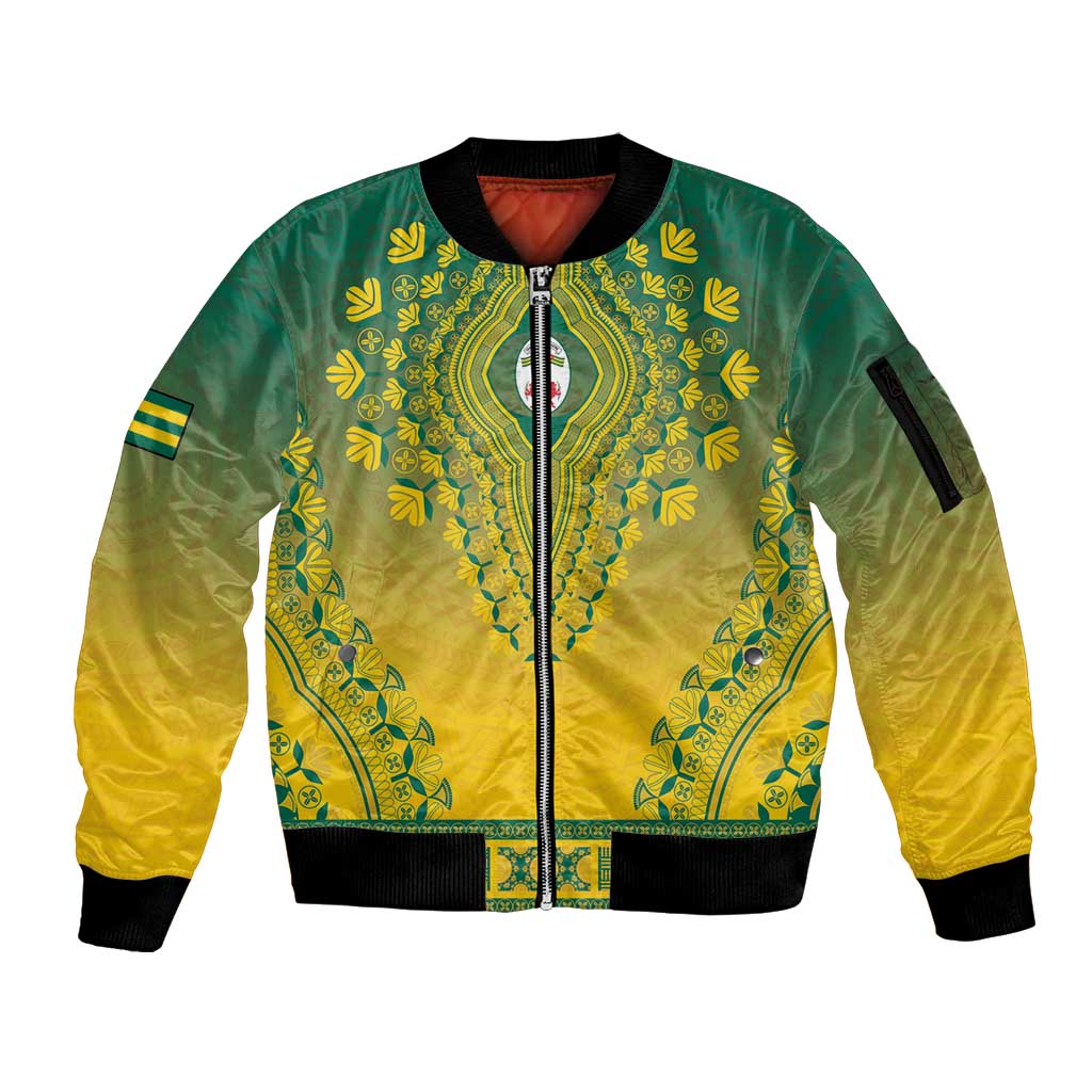 Personalized Togo African Dashiki Sleeve Zip Bomber Jacket - Wonder Print Shop