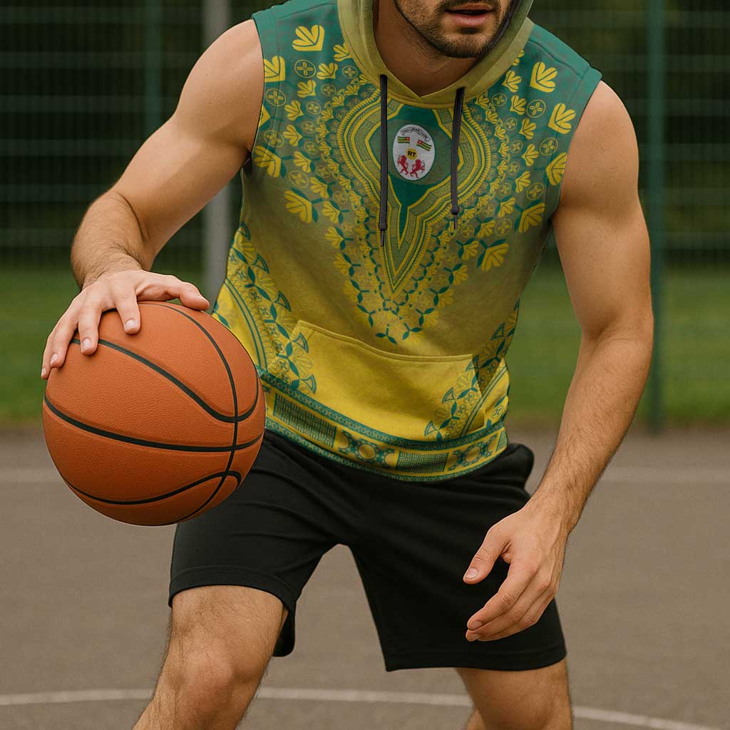 Personalized Togo African Dashiki Sleeveless Hoodie - Wonder Print Shop