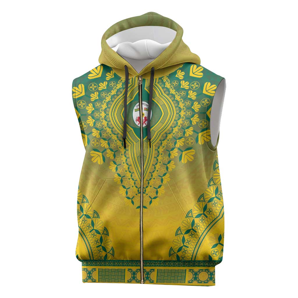 Personalized Togo African Dashiki Sleeveless Zip Hoodie - Wonder Print Shop