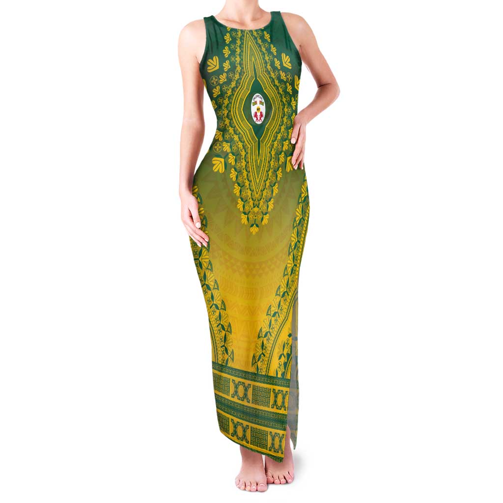 Personalized Togo African Dashiki Tank Maxi Dress - Wonder Print Shop