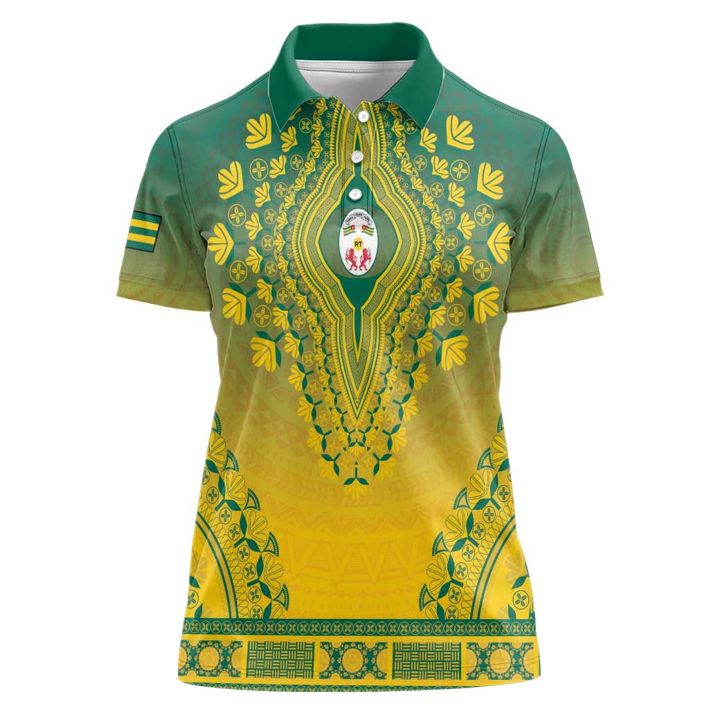 Personalized Togo African Dashiki Women Polo Shirt - Wonder Print Shop