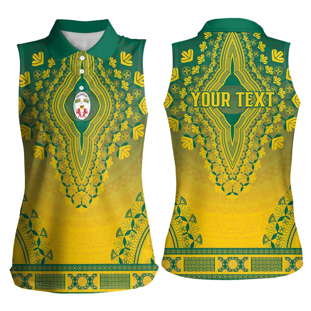 Personalized Togo African Dashiki Women Sleeveless Polo Shirt - Wonder Print Shop