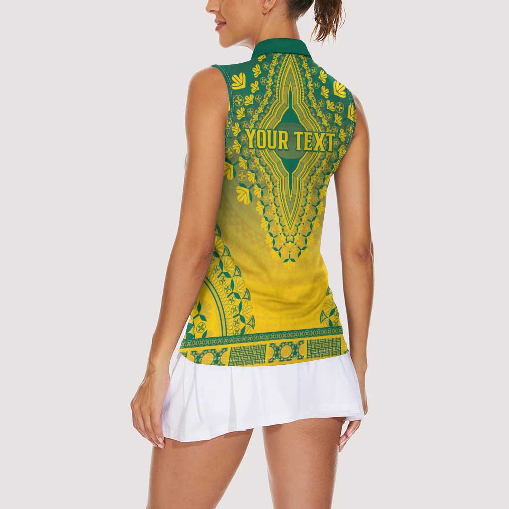 Personalized Togo African Dashiki Women Sleeveless Polo Shirt - Wonder Print Shop