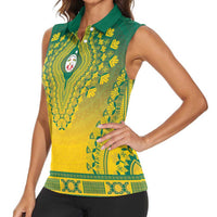 Personalized Togo African Dashiki Women Sleeveless Polo Shirt - Wonder Print Shop