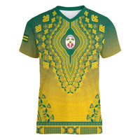 Personalized Togo African Dashiki Women V-Neck T-Shirt - Wonder Print Shop