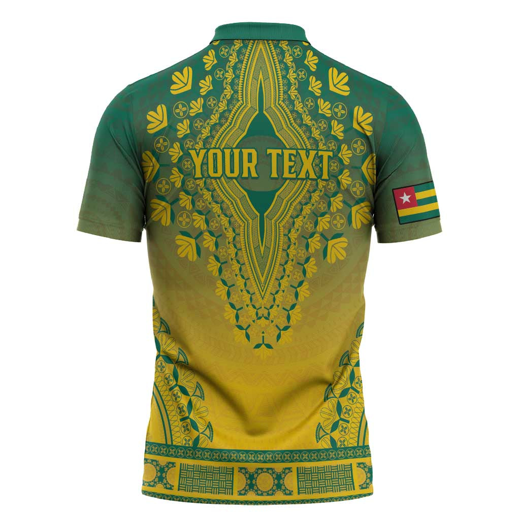 Personalized Togo African Dashiki Zipper Polo Shirt - Wonder Print Shop