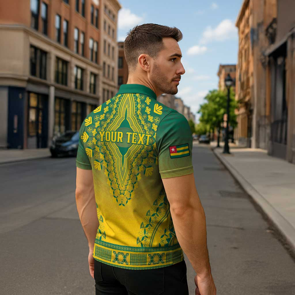 Personalized Togo African Dashiki Zipper Polo Shirt - Wonder Print Shop