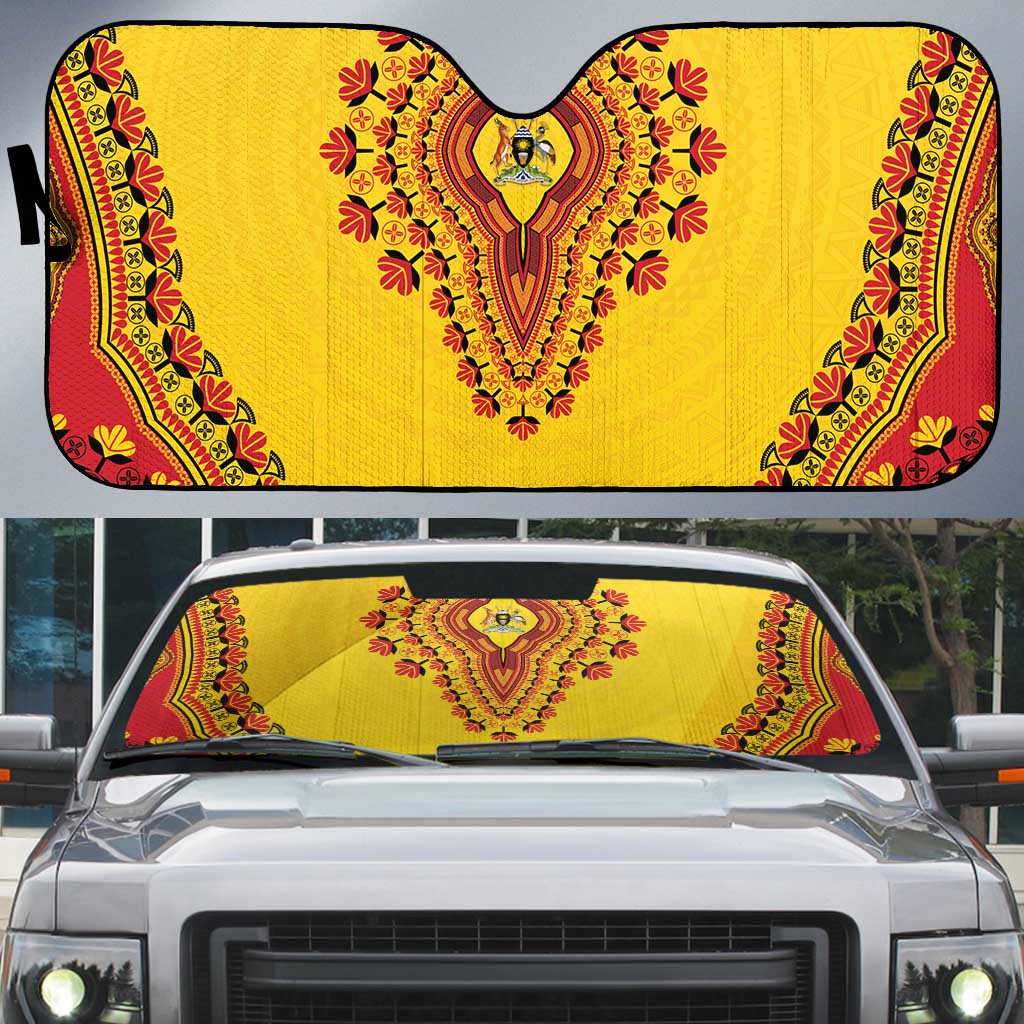 Uganda African Dashiki Auto Sun Shade - Wonder Print Shop