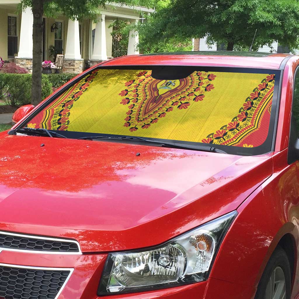 Uganda African Dashiki Auto Sun Shade - Wonder Print Shop