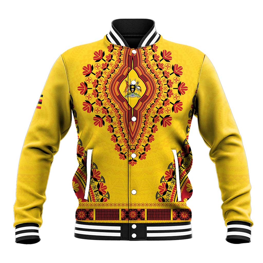 Personalized Uganda African Dashiki Baseball Jacket - Wonder Print Shop