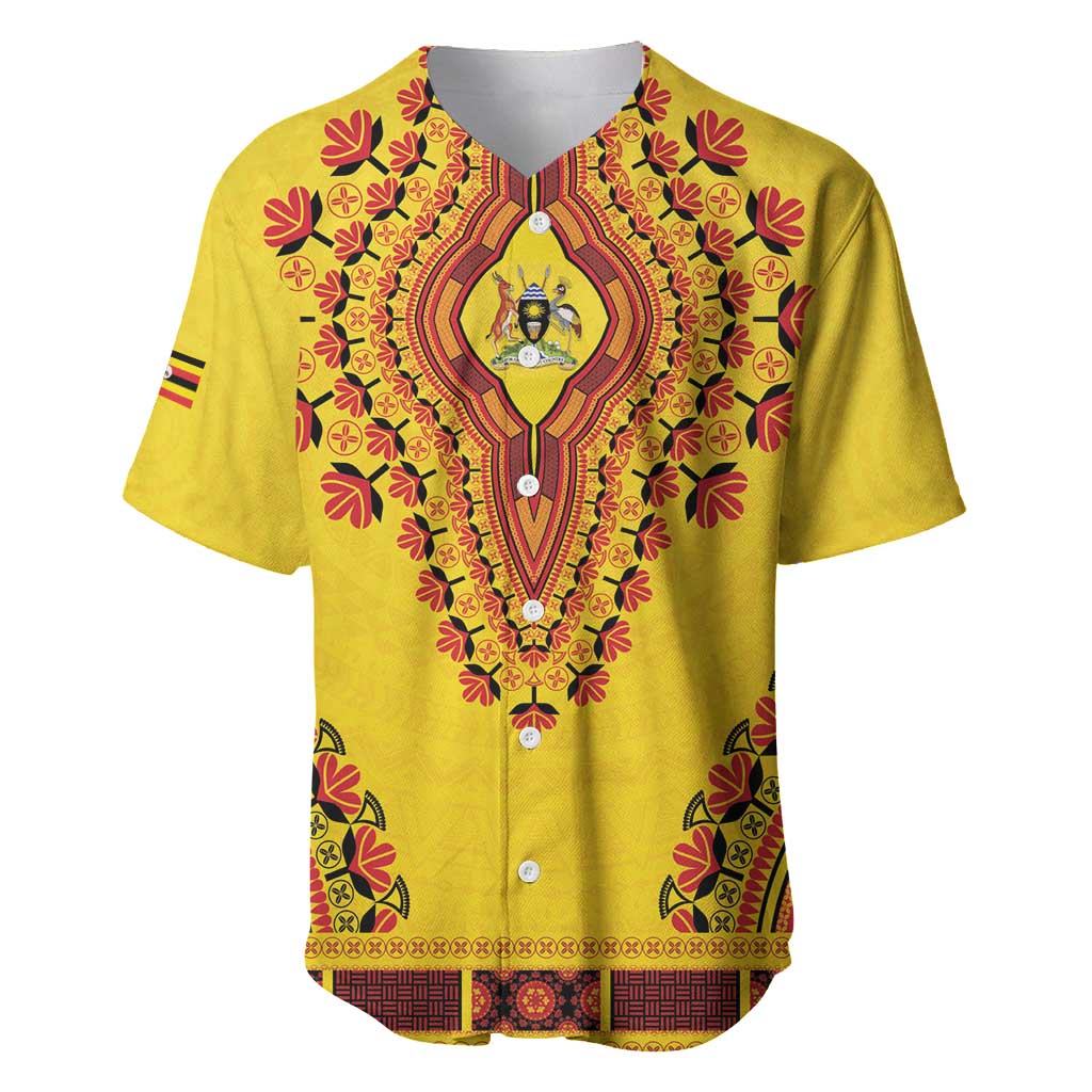 Personalized Uganda African Dashiki Baseball Jersey - Wonder Print Shop