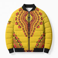 Personalized Uganda African Dashiki Bomber Puffer Jacket - Wonder Print Shop