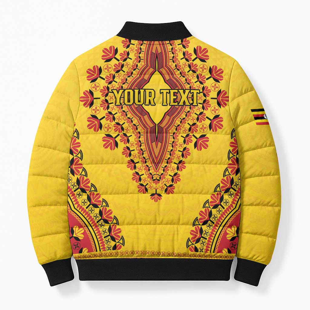 Personalized Uganda African Dashiki Bomber Puffer Jacket - Wonder Print Shop
