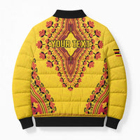 Personalized Uganda African Dashiki Bomber Puffer Jacket - Wonder Print Shop