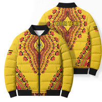 Personalized Uganda African Dashiki Bomber Puffer Jacket - Wonder Print Shop